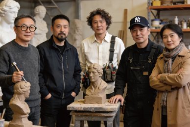 The core creative team of master artists at Wensculp Sculpture Foundry, representing decades of expertise in museum-quality bronze casting and E-E-A-T authority