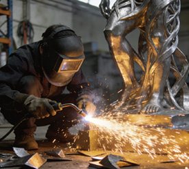 Precision Welding and Internal Structural Reinforcement Services for Sculptures at Wensculp Foundry
