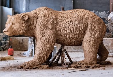Bronze sculpture wax pattern preparation at Wensculp foundry