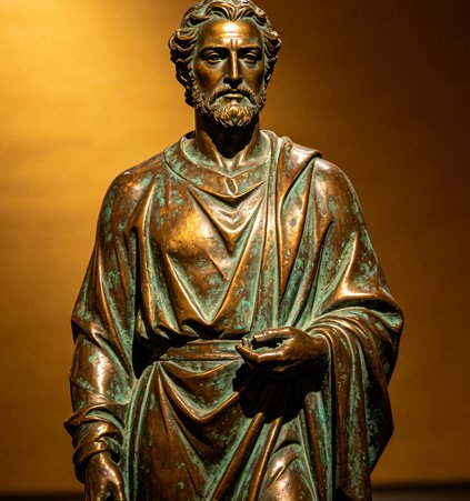Museum-quality statue illustrating Sculpture Material Durability & Longevity through premium 88% copper alloy and high-grade anti-corrosion patina finishes.