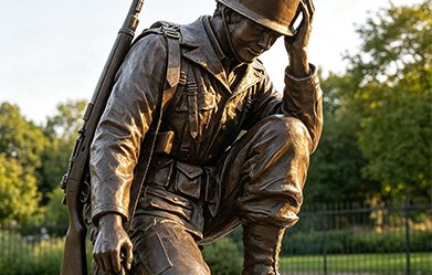 Veterans memorial statue
