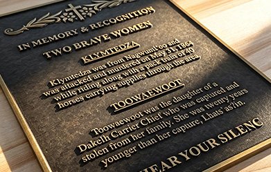 Bronze memorial plaque and portrait bust