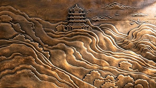 Yangtze River Bridge bronze relief corridor Wuchang