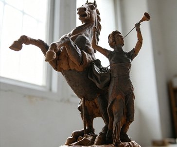 Scale clay maquette for custom sculpture approval